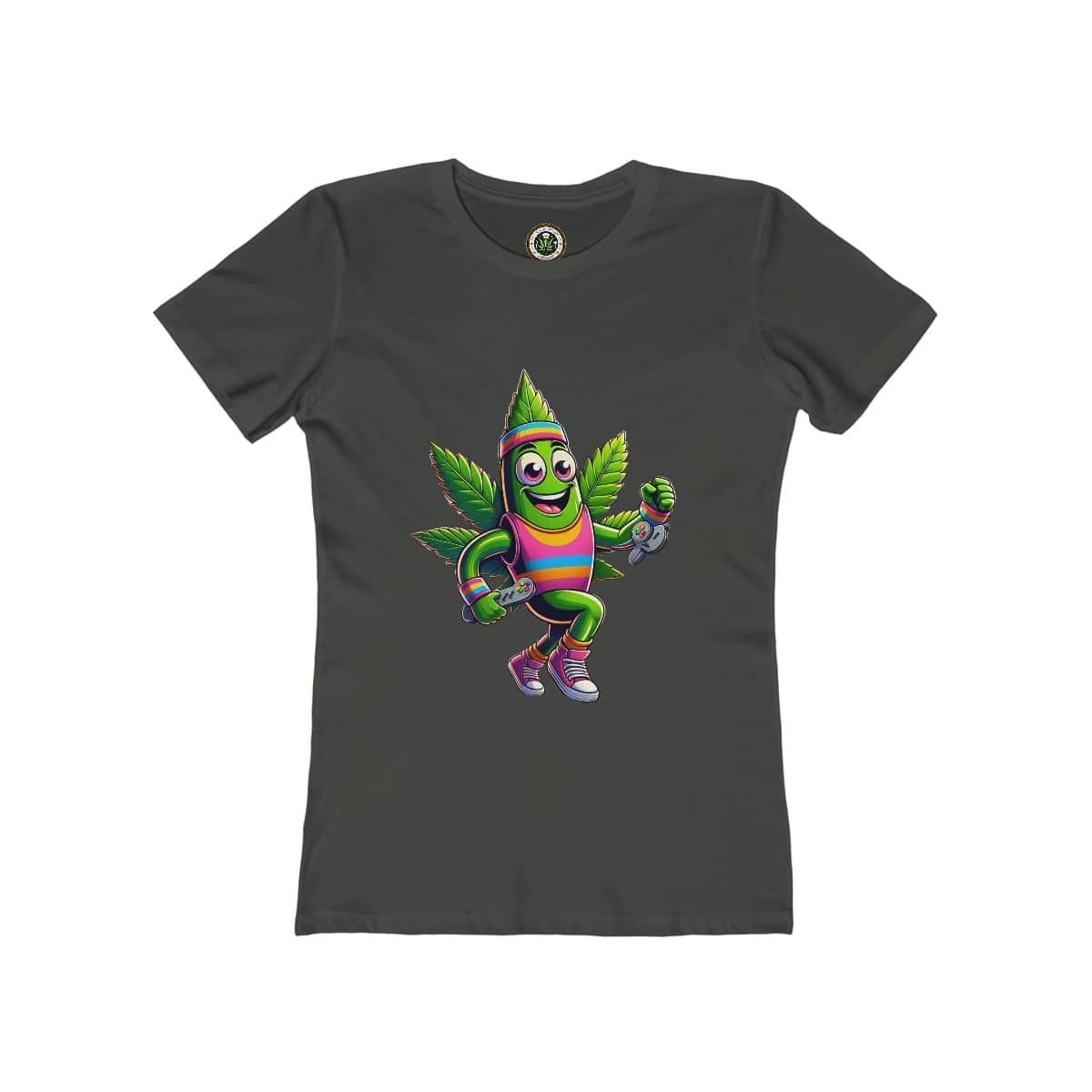 Groovy Green Gamer Boyfriend Tee for Women